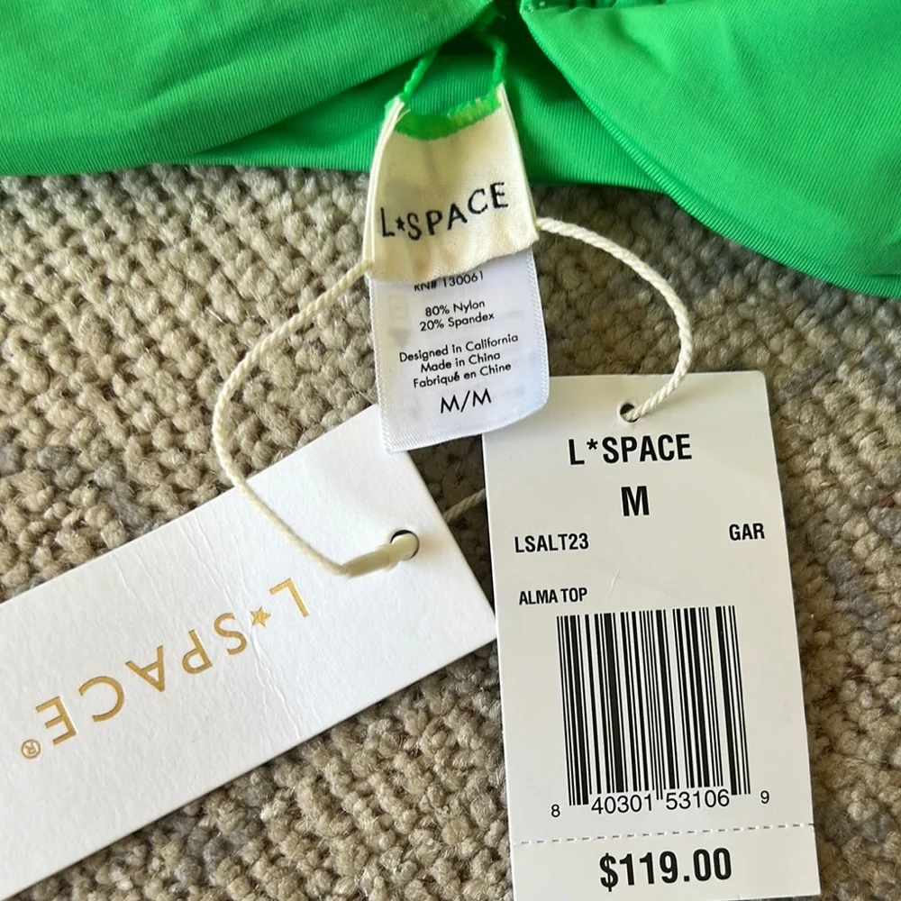 L*Space Alma Bikini Top in Garden Green